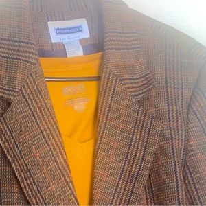Vintage Prophecy by Sage Harbor plaid jacket size 16